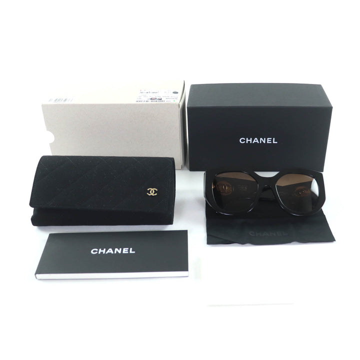 新品 CHANEL サングラス バタフライシェイプ ブラック レディース 5550-A