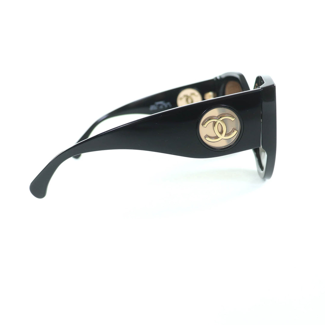 新品 CHANEL サングラス バタフライシェイプ ブラック レディース 5550-A