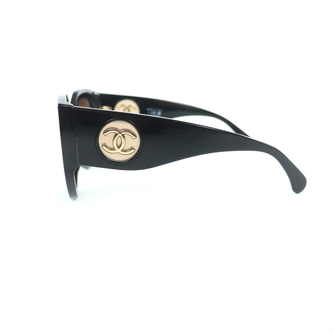 新品 CHANEL サングラス バタフライシェイプ ブラック レディース 5550-A