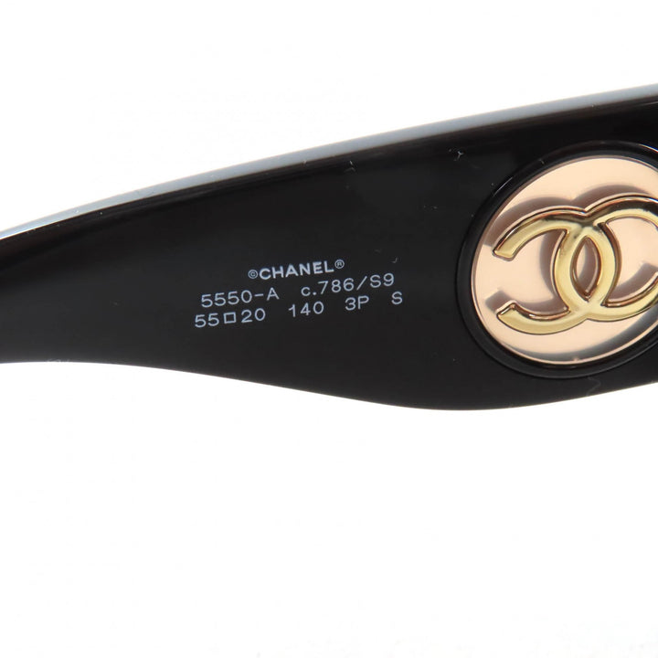 新品 CHANEL サングラス バタフライシェイプ ブラック レディース 5550-A