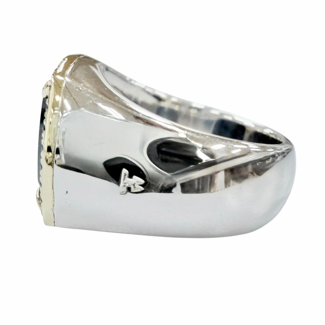 Excellent TOM WOOD Ring ring May Ring Black Onyx Diamond Silver 925 mens 48