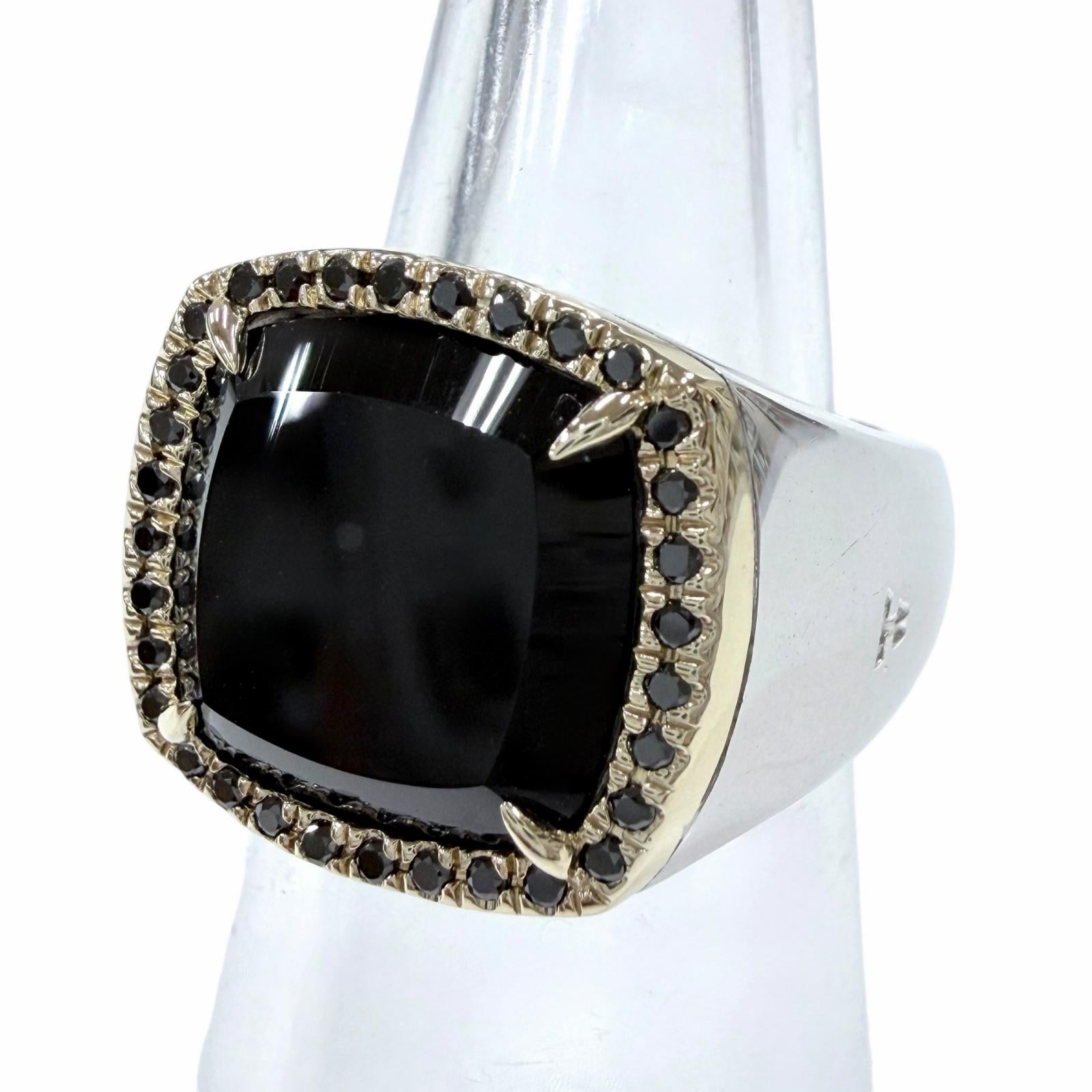 アクセサリー TOM WOOD MayRing Black Onyx Diamonds Excellent TOM WOOD Ring ring May Ring Black Onyx Diamond Silver