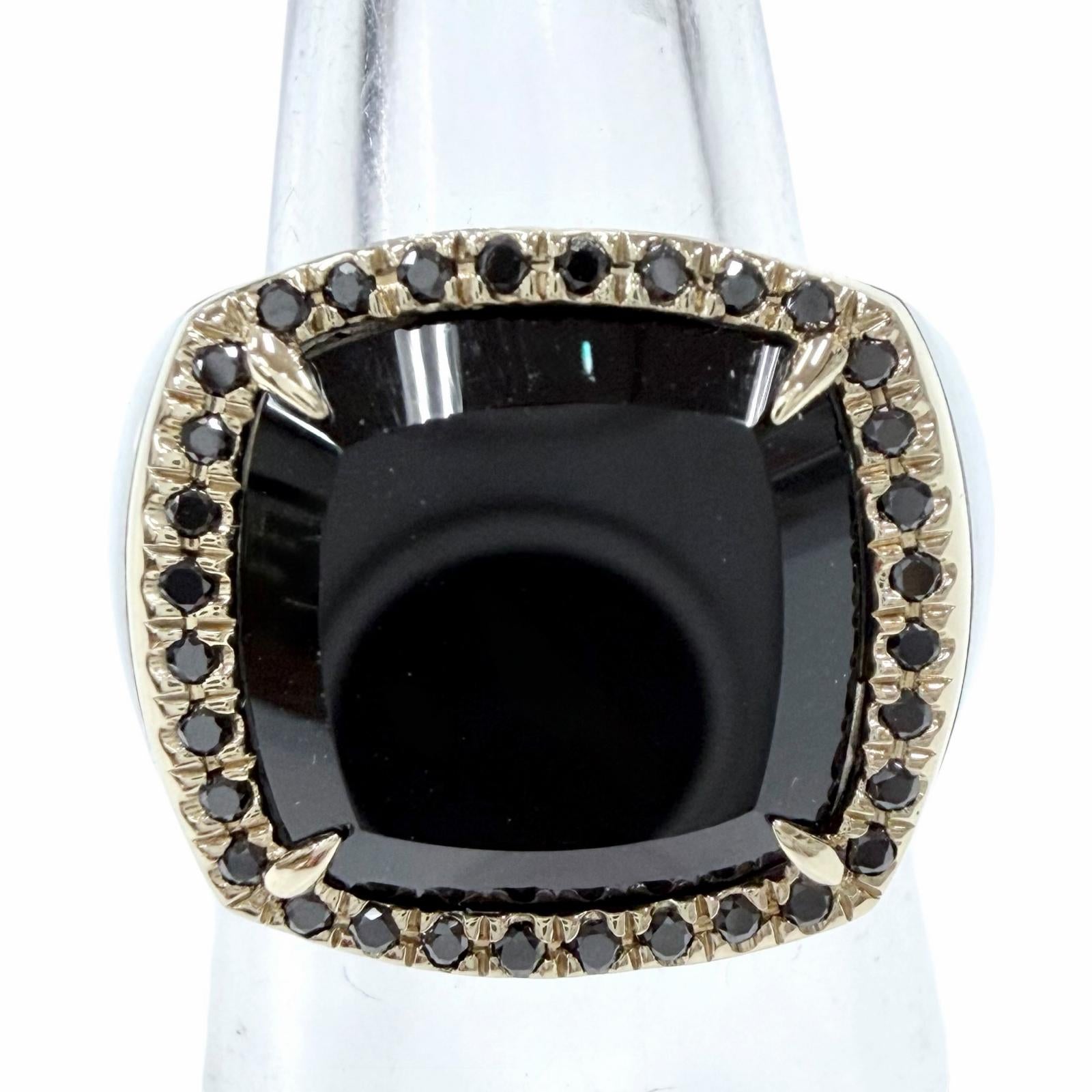 Excellent TOM WOOD Ring ring May Ring Black Onyx Diamond Silver
