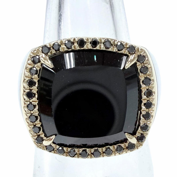 Excellent TOM WOOD Ring ring May Ring Black Onyx Diamond Silver 925 mens 48