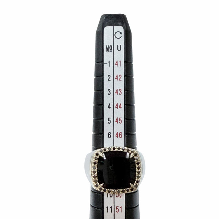 Excellent TOM WOOD Ring ring May Ring Black Onyx Diamond Silver 925 mens 48