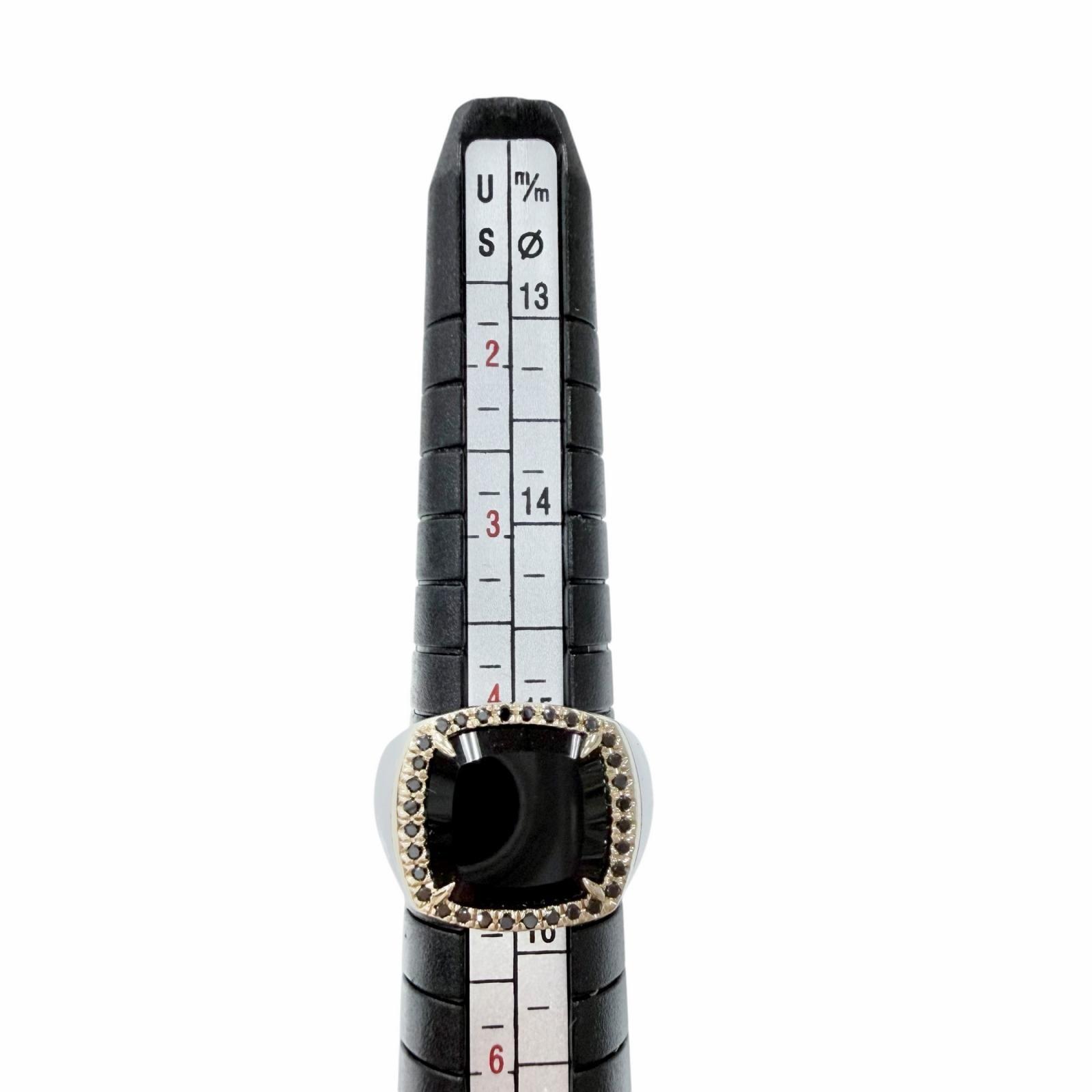 Excellent TOM WOOD Ring ring May Ring Black Onyx Diamond Silver