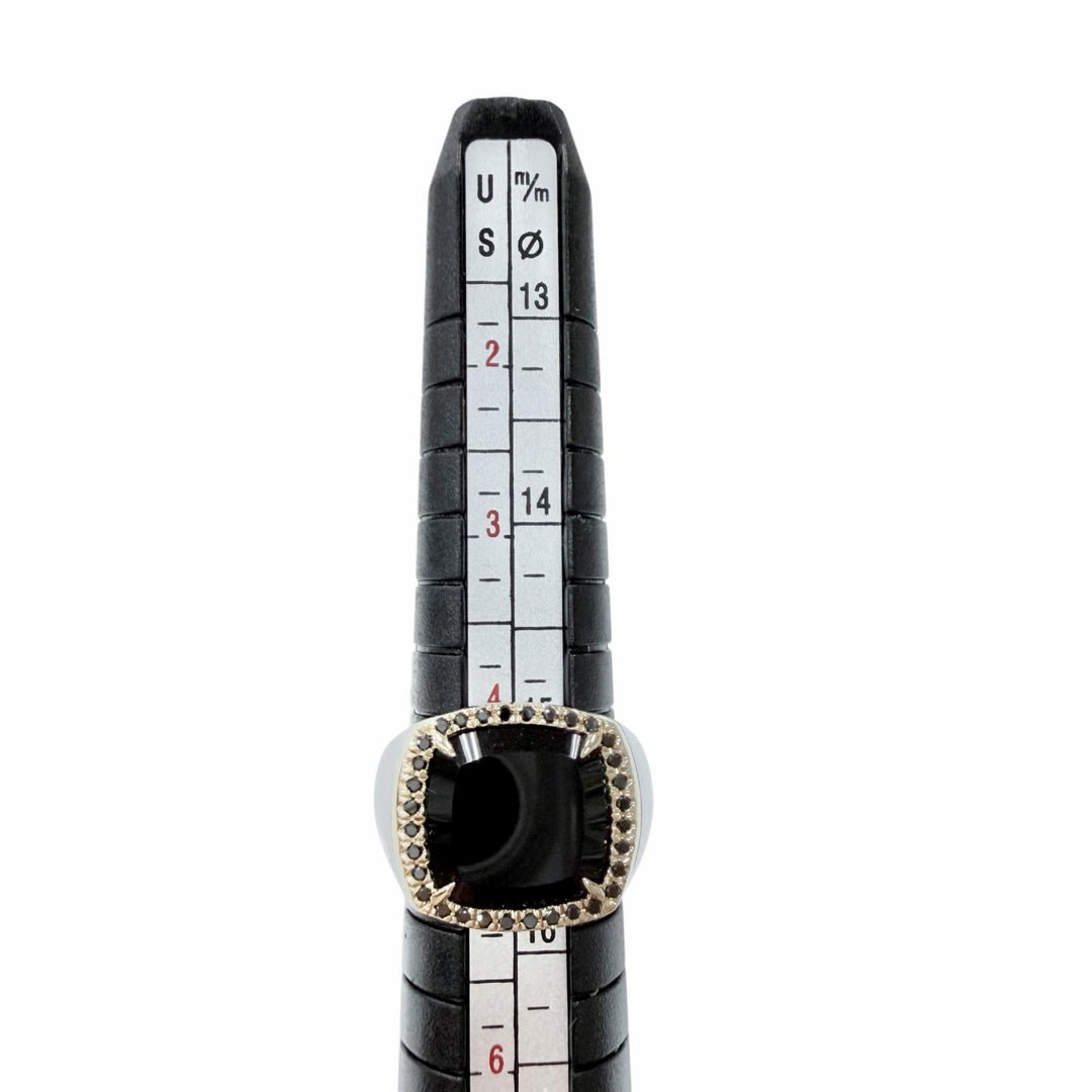 Excellent TOM WOOD Ring ring May Ring Black Onyx Diamond Silver 925 mens 48