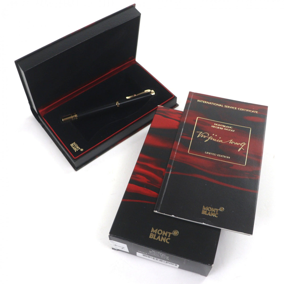 Excellent MONTBLANC fountain pen Writers Series 2006 Virginia Woolf black 18K
