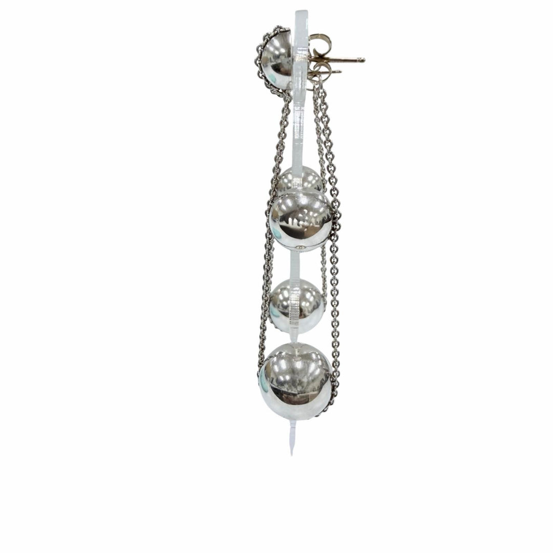 Great TIFFANY&Co. Pierce Triple Drop Pierce Accessories Silver AG925 Women