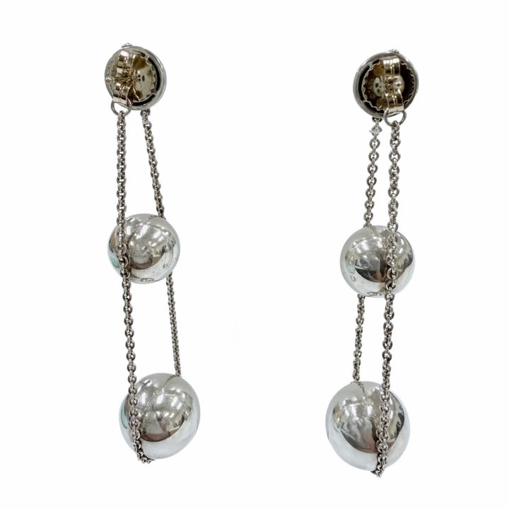Great TIFFANY&Co. Pierce Triple Drop Pierce Accessories Silver AG925 Women