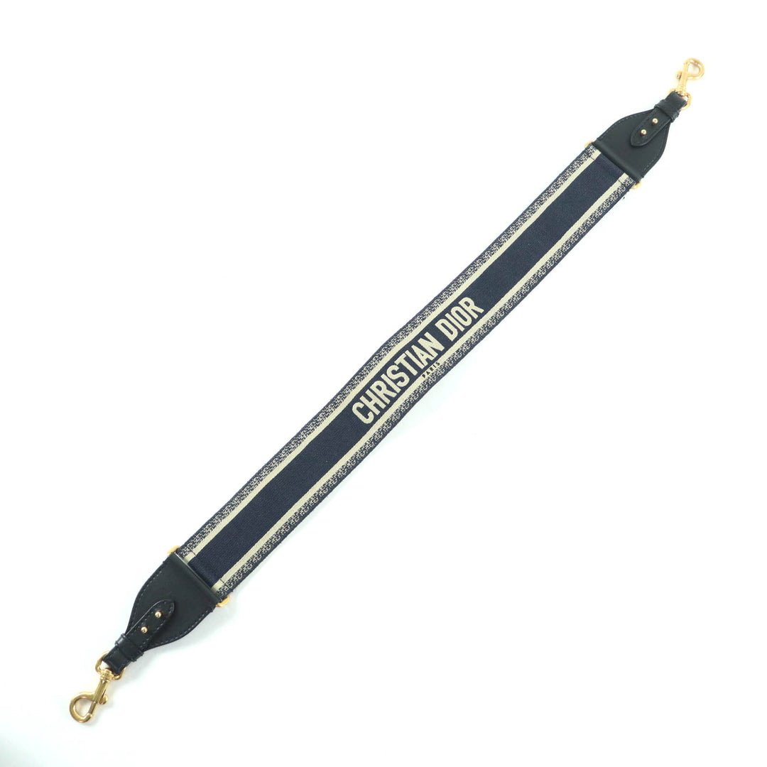 Very Good Christian Dior Shoulder strap Navy beige canvas Women S8557CBTE