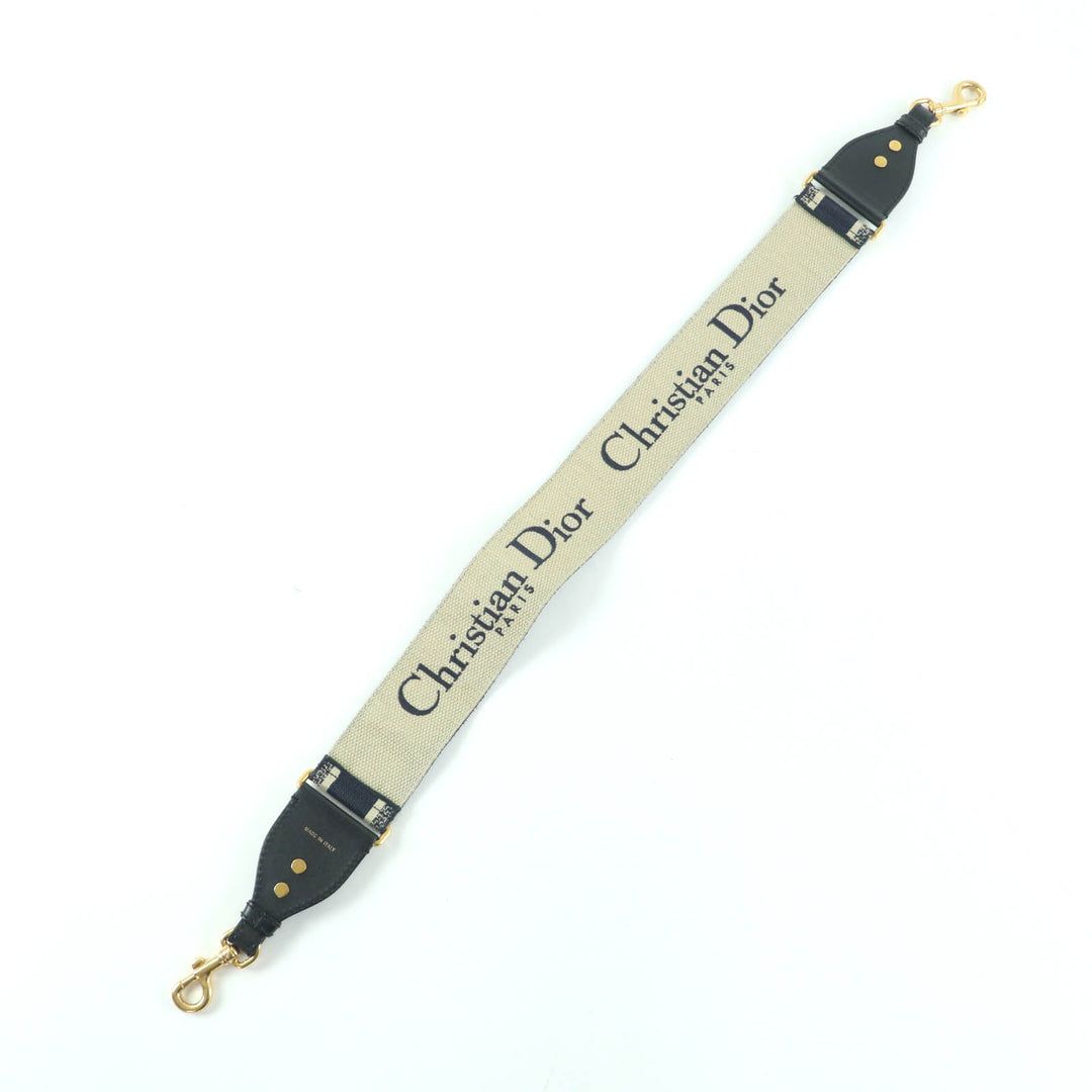 Very Good Christian Dior Shoulder strap Navy beige canvas Women S8557CBTE