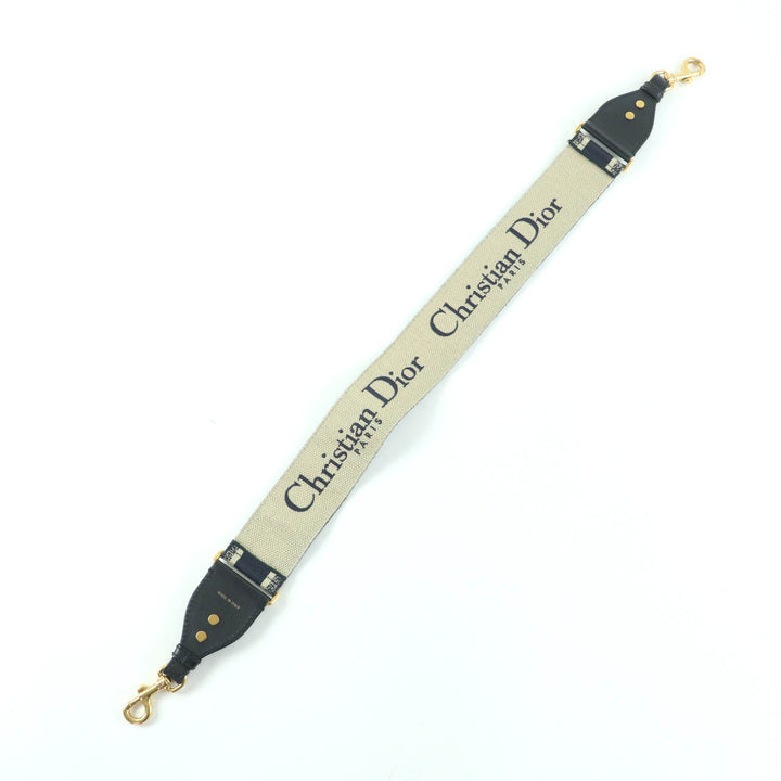 Very Good Christian Dior Shoulder strap Navy beige canvas Women S8557CBTE