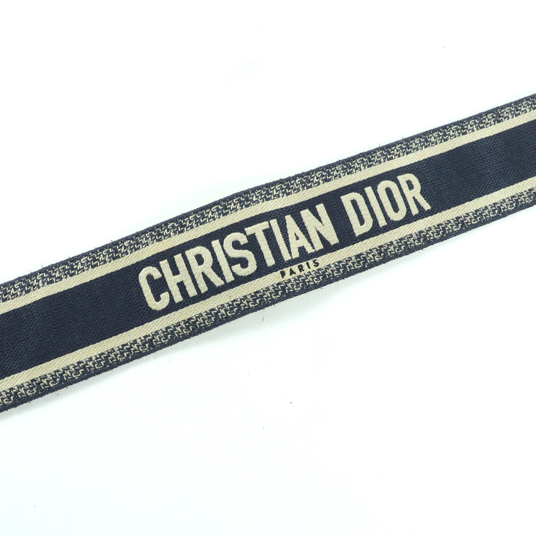Very Good Christian Dior Shoulder strap Navy beige canvas Women S8557CBTE