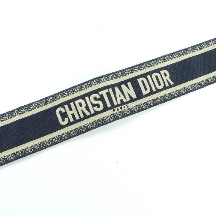 Very Good Christian Dior Shoulder strap Navy beige canvas Women S8557CBTE