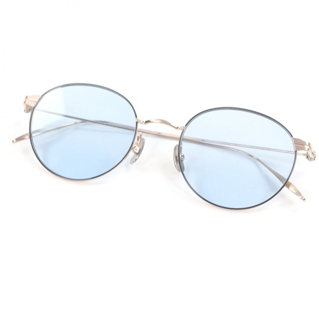 Excellent 金子眼鏡 sunglasses Round frame Pink gold mens KMS-12