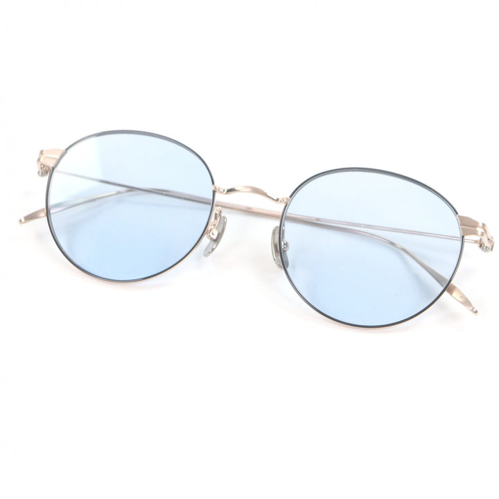Excellent 金子眼鏡 sunglasses Round frame Pink gold mens KMS-12