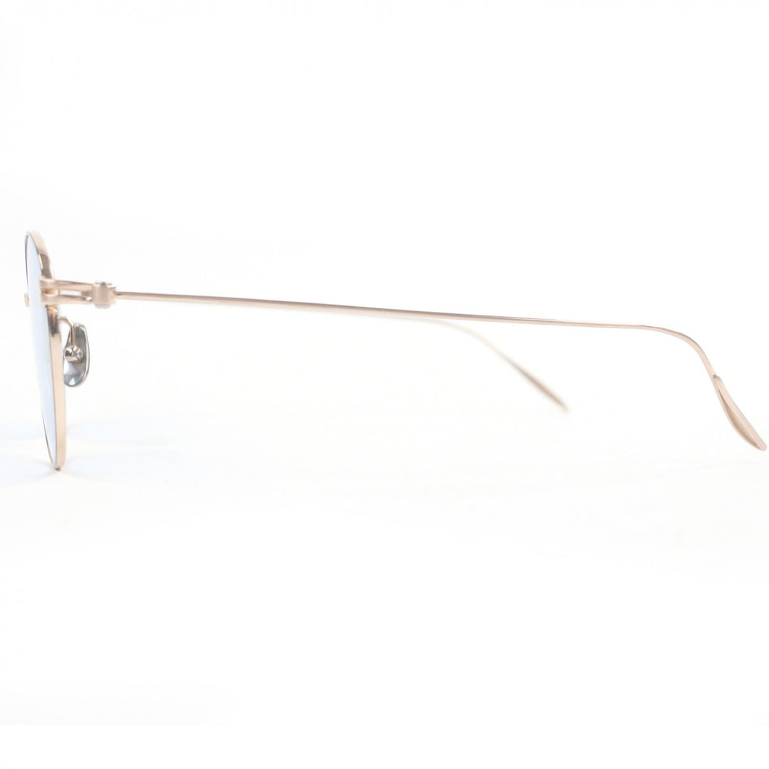 Excellent 金子眼鏡 sunglasses Round frame Pink gold mens KMS-12