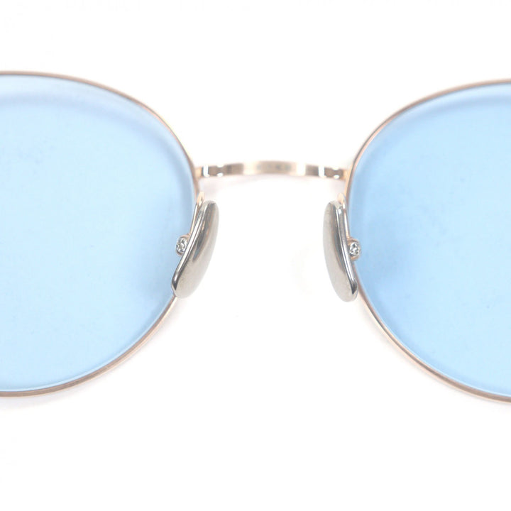 Excellent 金子眼鏡 sunglasses Round frame Pink gold mens KMS-12
