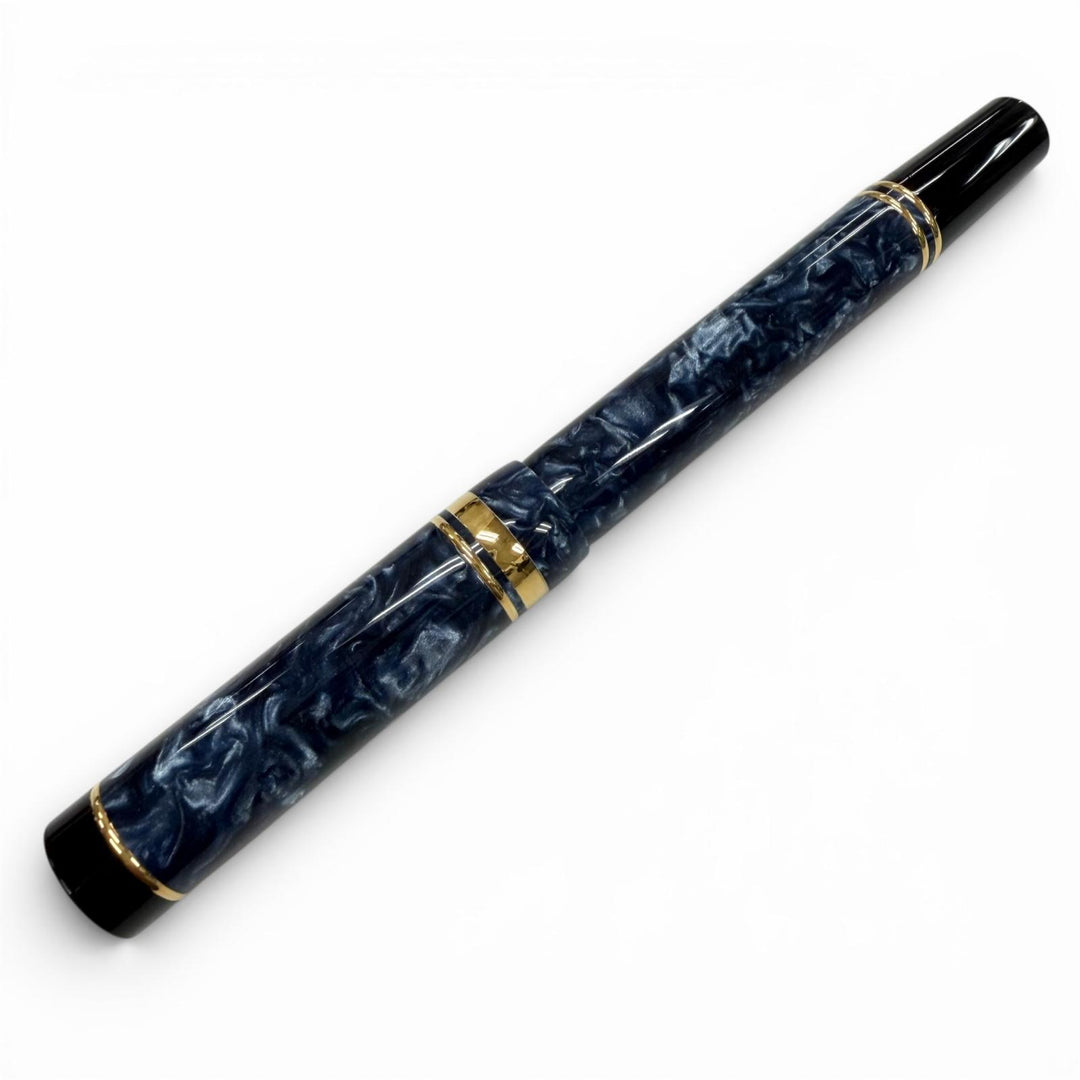 Great PARKER fountain pen Duofold Centennial marble blue 18K mens