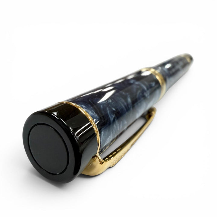 Great PARKER fountain pen Duofold Centennial marble blue 18K mens