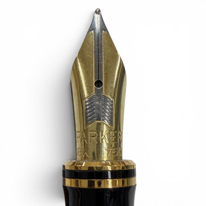 Great PARKER fountain pen Duofold Centennial marble blue 18K mens
