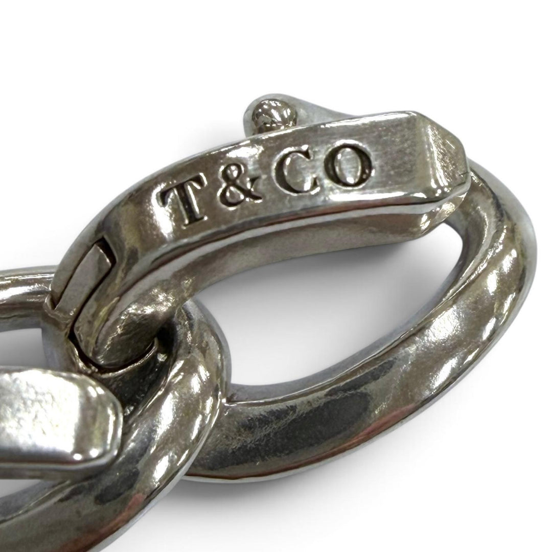 Great TIFFANY&Co. bracelet Forge High Polish Medium Silver AG925 Women 22