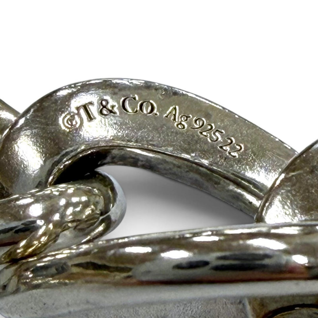 Great TIFFANY&Co. bracelet Forge High Polish Medium Silver AG925 Women 22