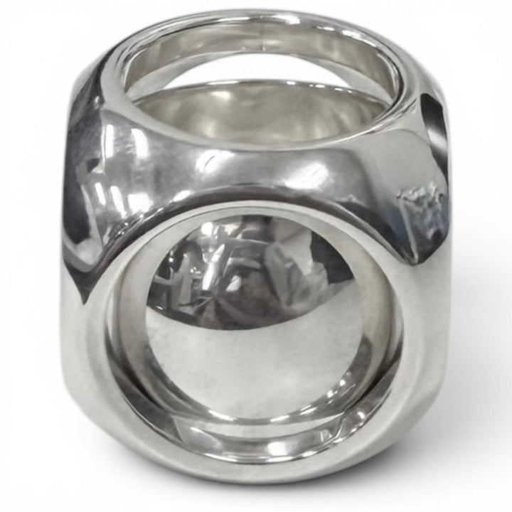 Great HERMES Ring ring Extra Wide Serie Silver AG925 Women