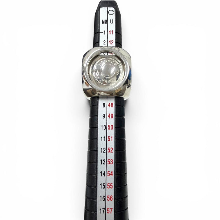 Great HERMES Ring ring Extra Wide Serie Silver AG925 Women