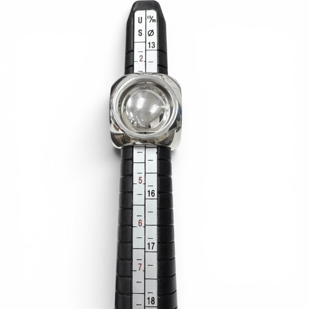 Great HERMES Ring ring Extra Wide Serie Silver AG925 Women