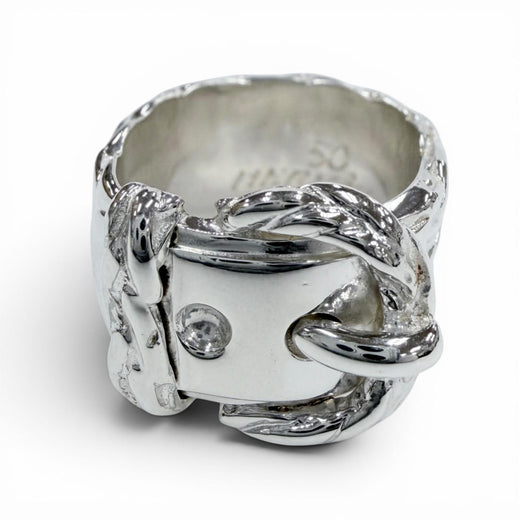 Excellent HERMES Ring ring Diane Silver 925 Women 50