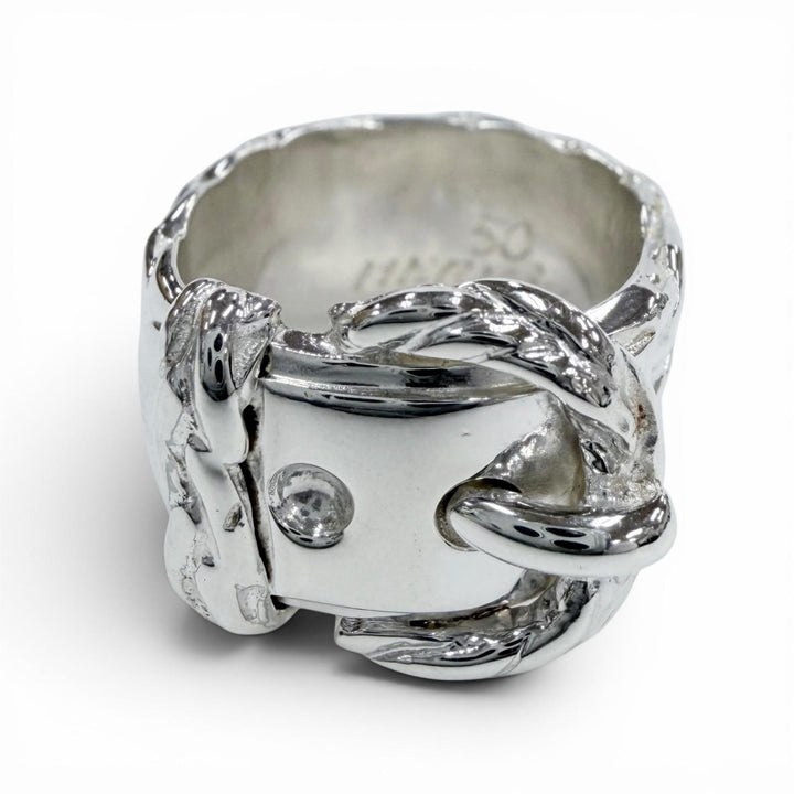 Excellent HERMES Ring ring Diane Silver 925 Women 50