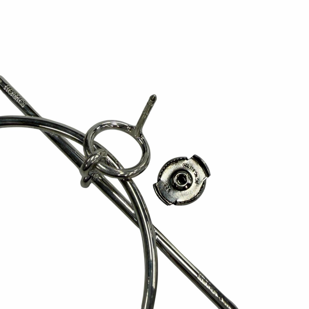Great HERMES Pierce Loop MM Silver AG925 Women