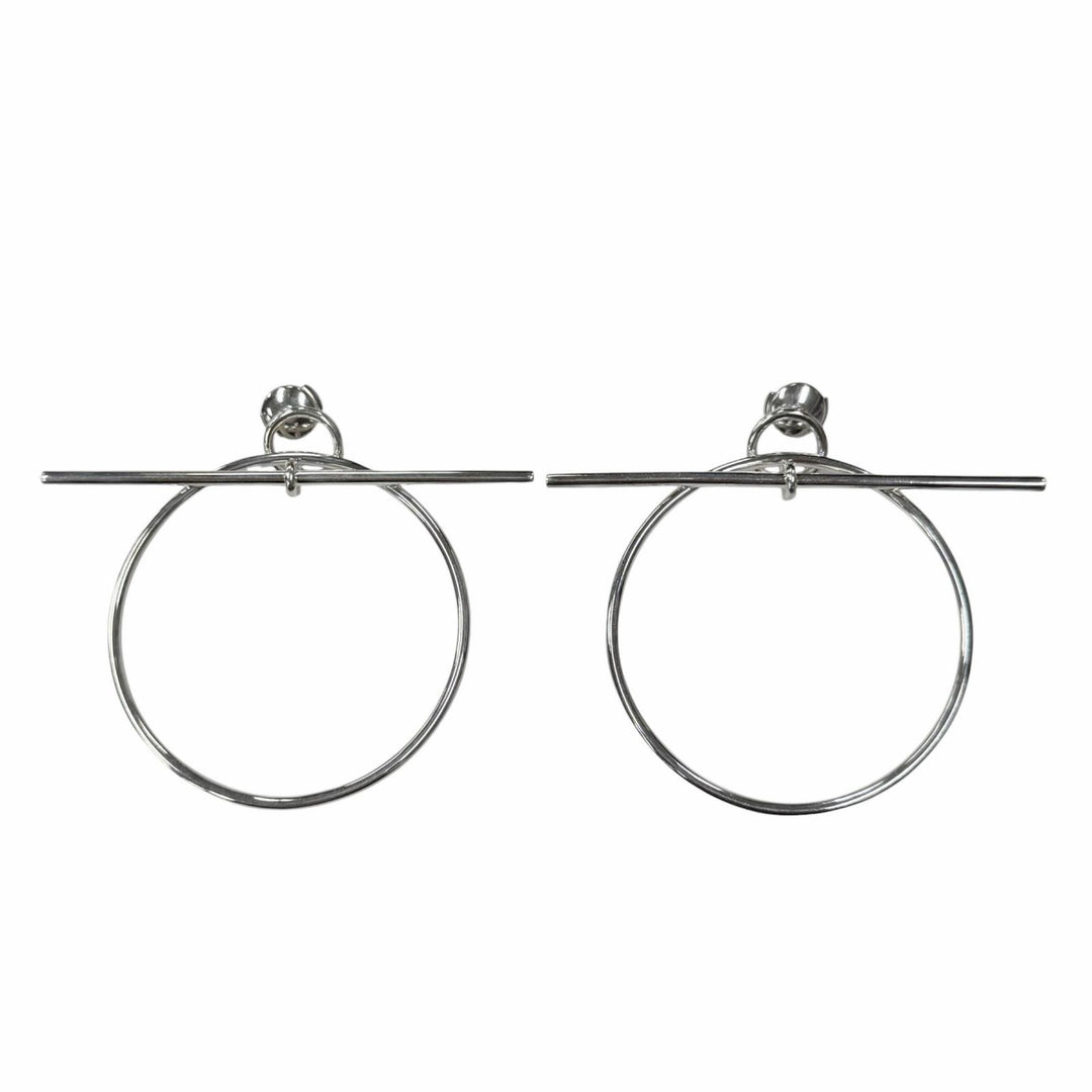 Great HERMES Pierce Loop MM Silver AG925 Women