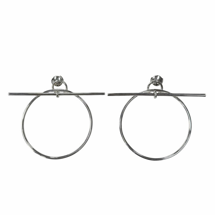 Great HERMES Pierce Loop MM Silver AG925 Women
