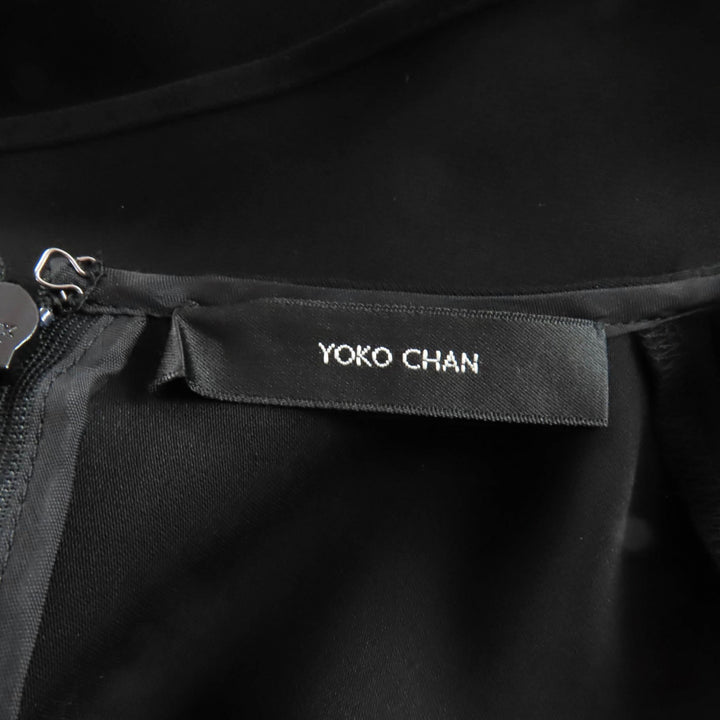 Excellent YOKO CHAN one piece black polyester Women 38 YCD-423-912