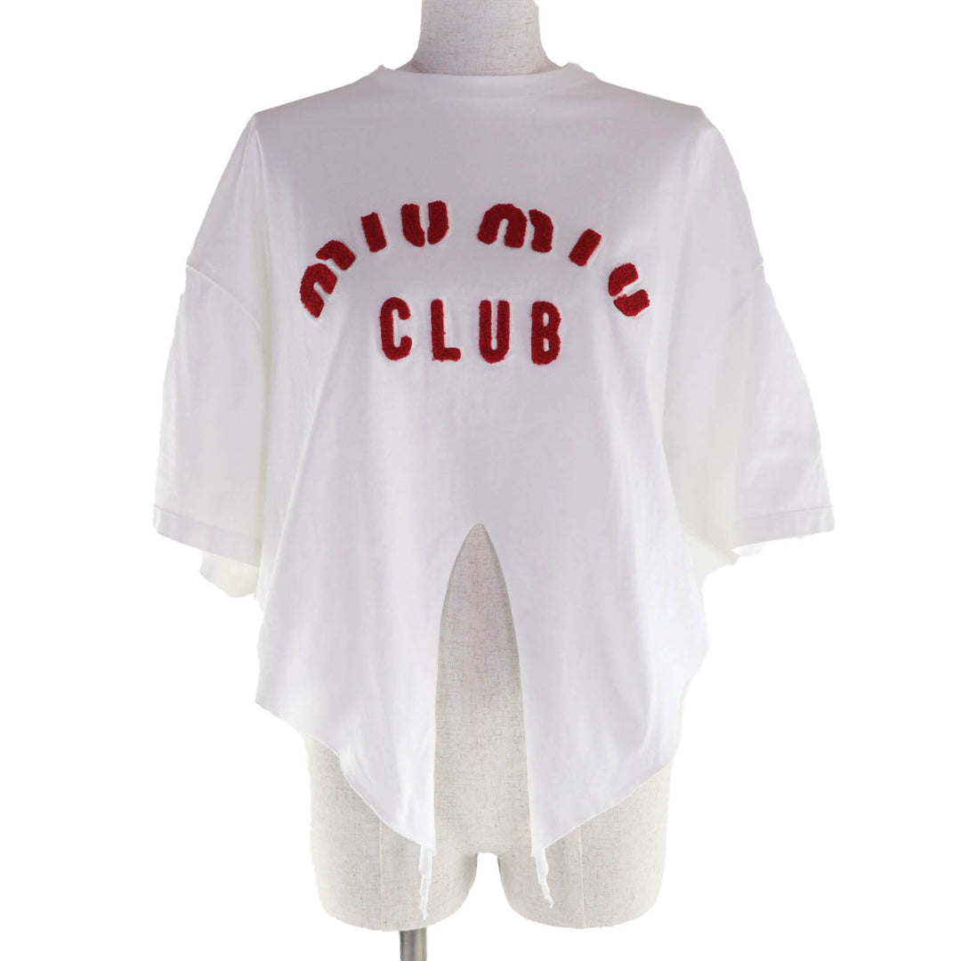素晴らしいMIUMIU半袖TシャツホワイトコットンレディースXS MJN355