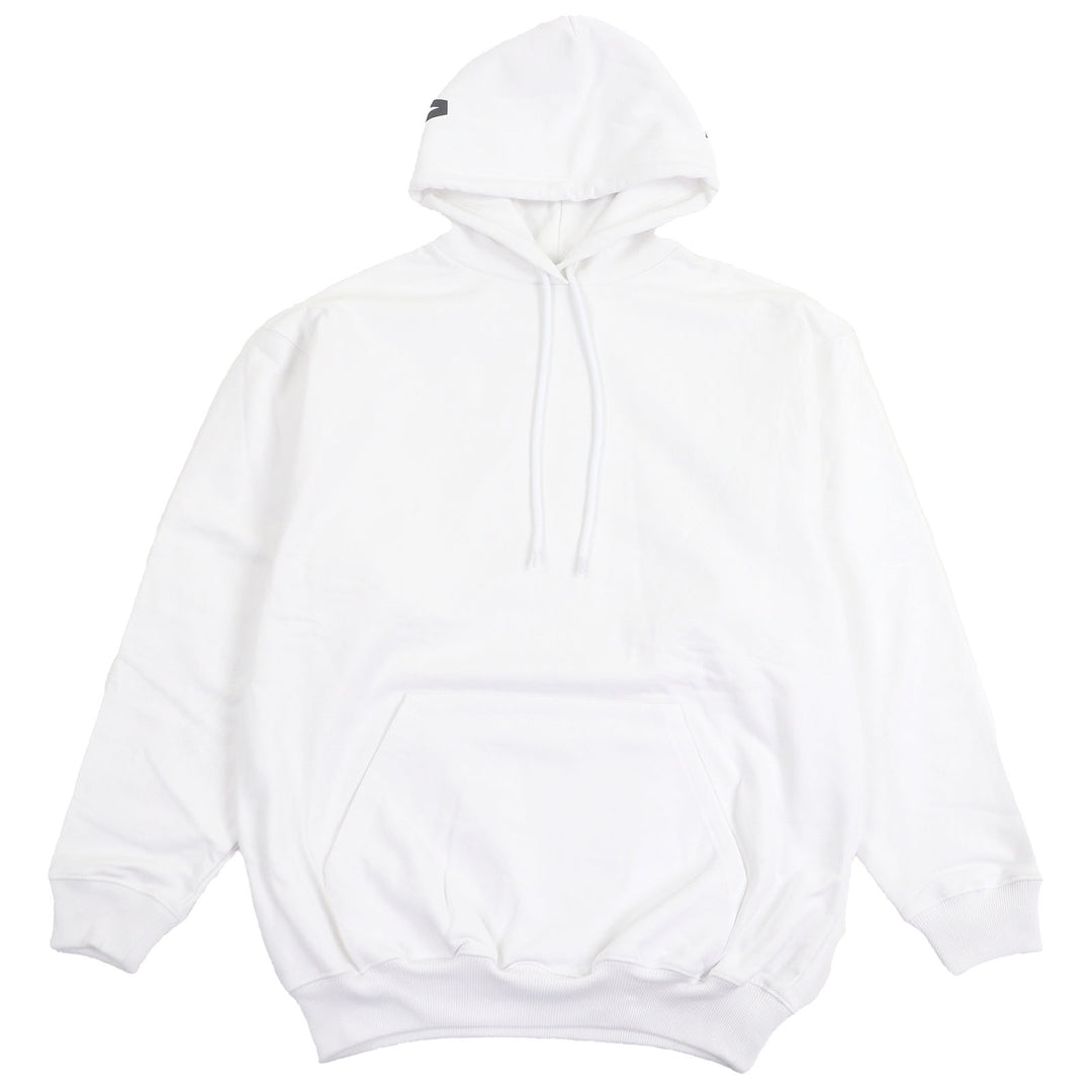 精美 BALENCIAGA 连帽衫，Logo 印花套头衫，白色纯棉，男款 XS 码 528351