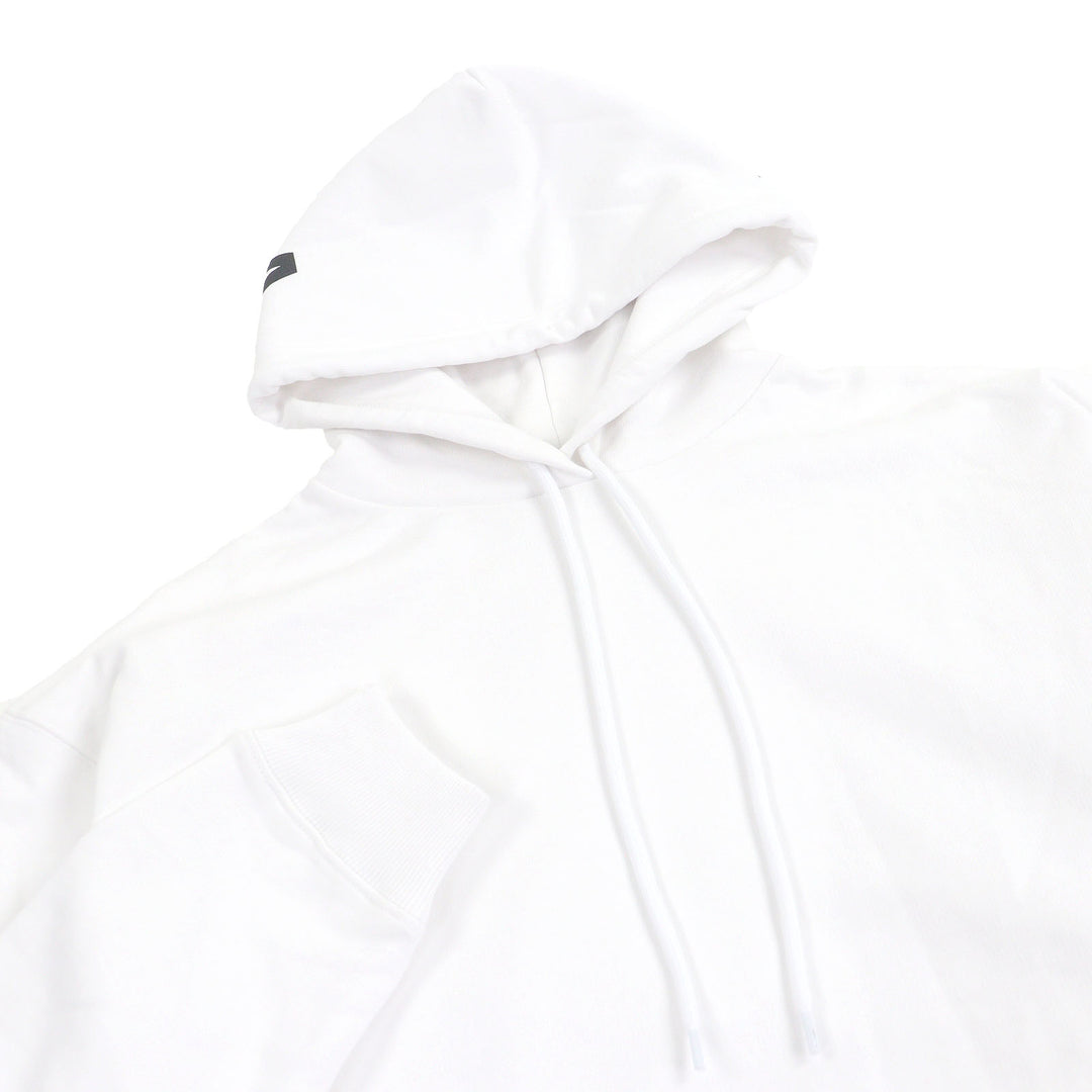 精美 BALENCIAGA 连帽衫，Logo 印花套头衫，白色纯棉，男款 XS 码 528351