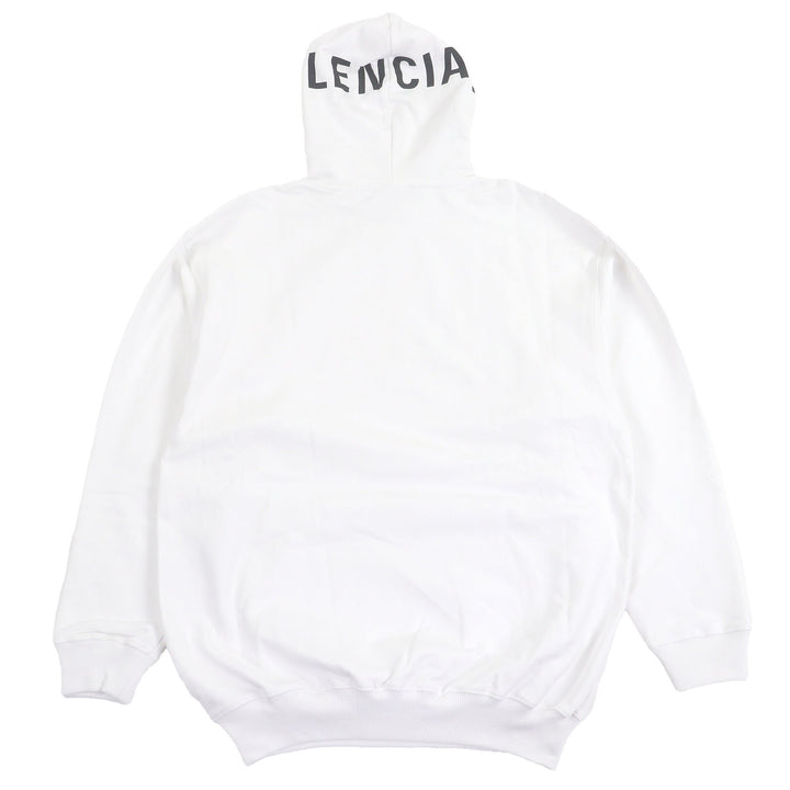 精美 BALENCIAGA 连帽衫，Logo 印花套头衫，白色纯棉，男款 XS 码 528351
