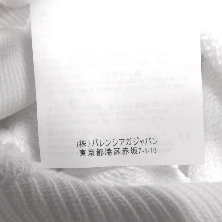 精美 BALENCIAGA 连帽衫，Logo 印花套头衫，白色纯棉，男款 XS 码 528351
