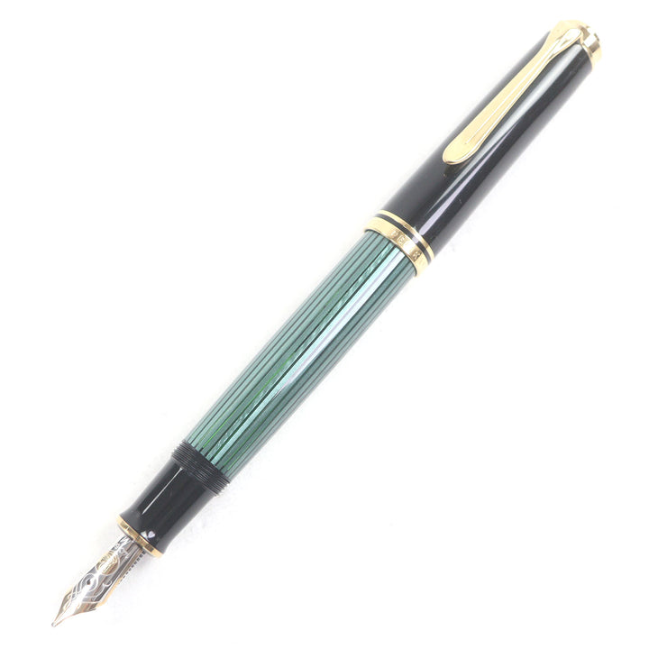 PERIKAN 万年筆 ソブリン ブラック グリーン ストライプ 14C メンズ M600