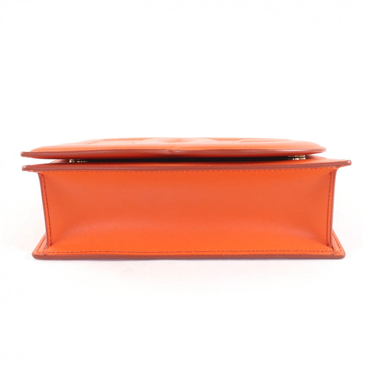 美品 DOLCE&amp;GABBANA ショルダーバッグ DGロゴ 2way レザー クラッチバッグ オレンジ