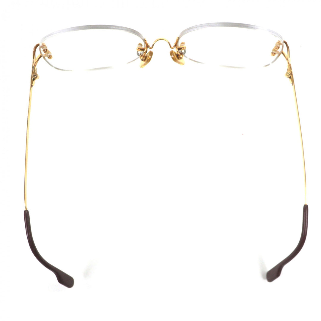 Great Cartier Glasses Two Point Logo Metal gold mens