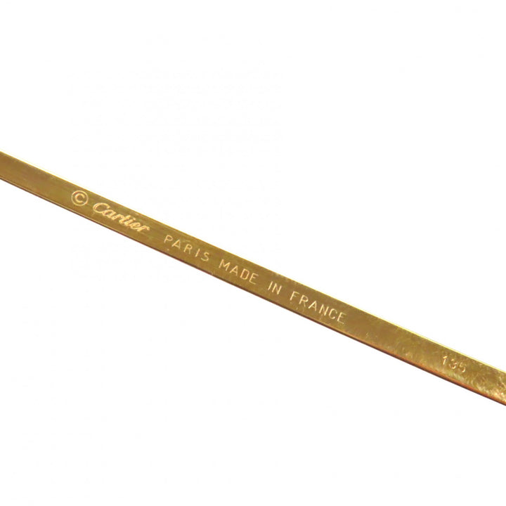 Great Cartier Glasses Two Point Logo Metal gold mens
