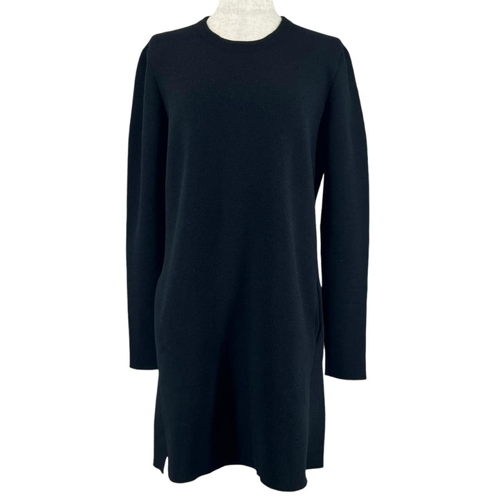 Great DRAWER one piece Back Zip Long Sleeve Knit black wool Women 1