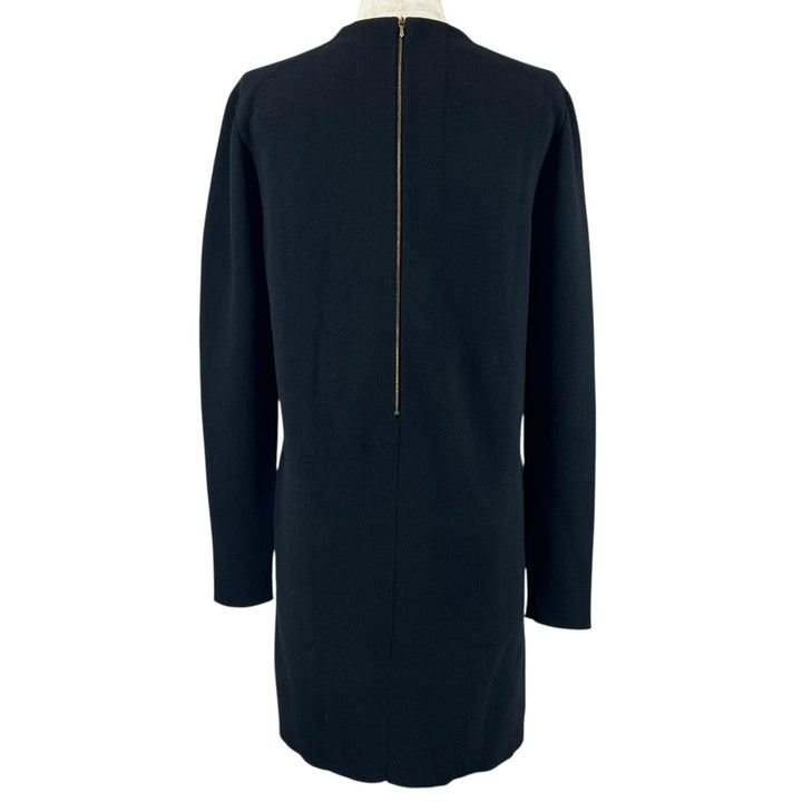 Great DRAWER one piece Back Zip Long Sleeve Knit black wool Women 1