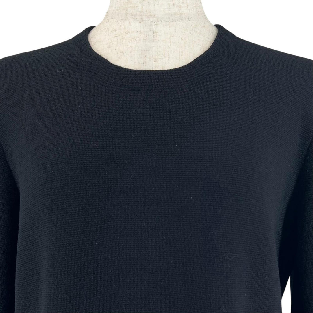 Great DRAWER one piece Back Zip Long Sleeve Knit black wool Women 1