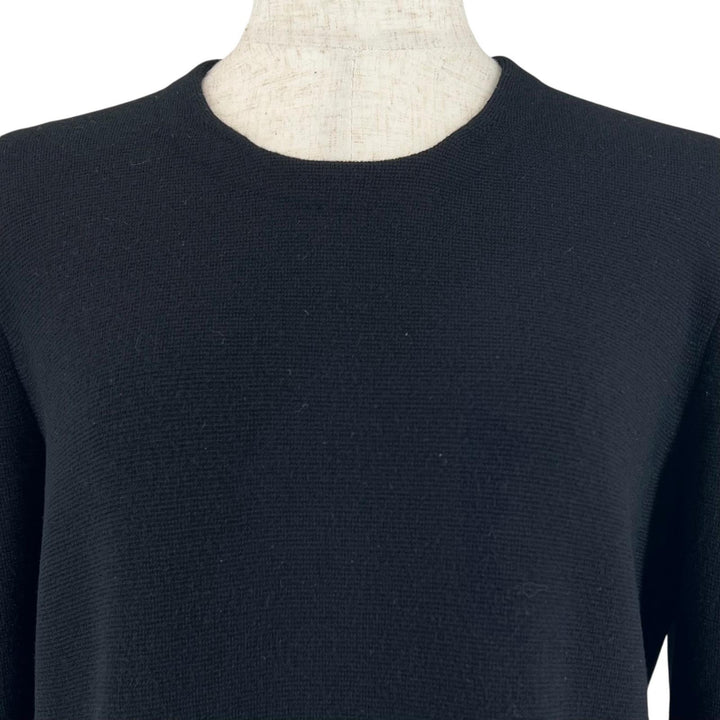 Great DRAWER one piece Back Zip Long Sleeve Knit black wool Women 1